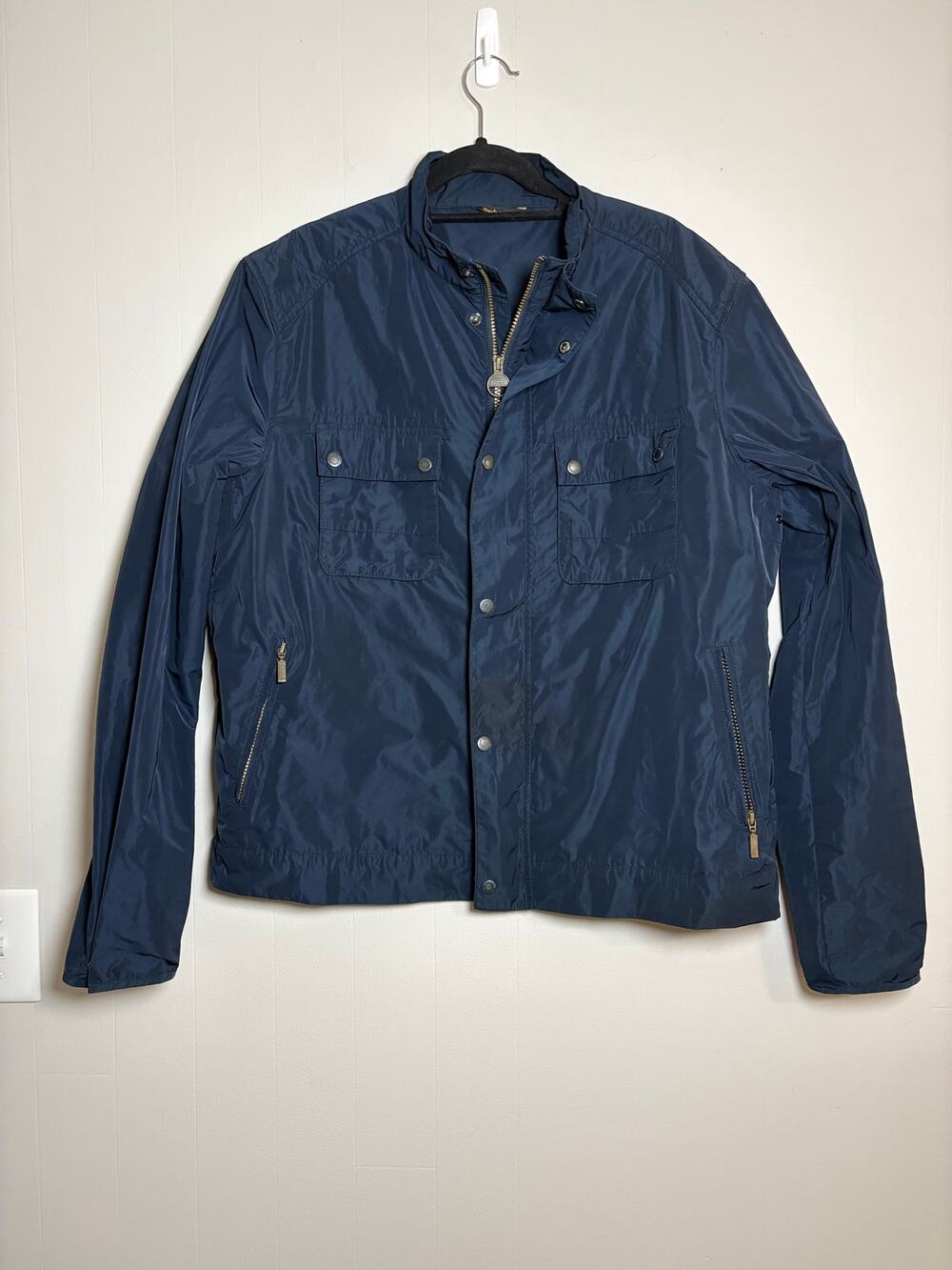Barbour International XXL Navy Lightweight Full Zip Utility Jacket